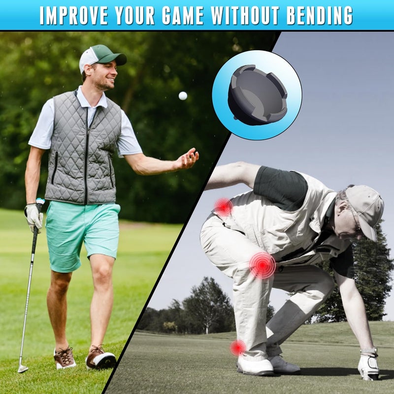 Champkey Pressure Golf Ball Grabber 2 Pack - 4-Claw Rubber Golf Ball Picker Upper - Premium Golf Ball Retriever for Putter - Only for Hole-End Grips（Not Suitable for Metal Hole-End Grips） - Image 5